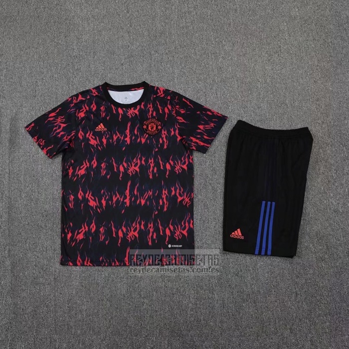 Chandal del Manchester United Manga Corta 2022 Rojo - Pantalon Corto